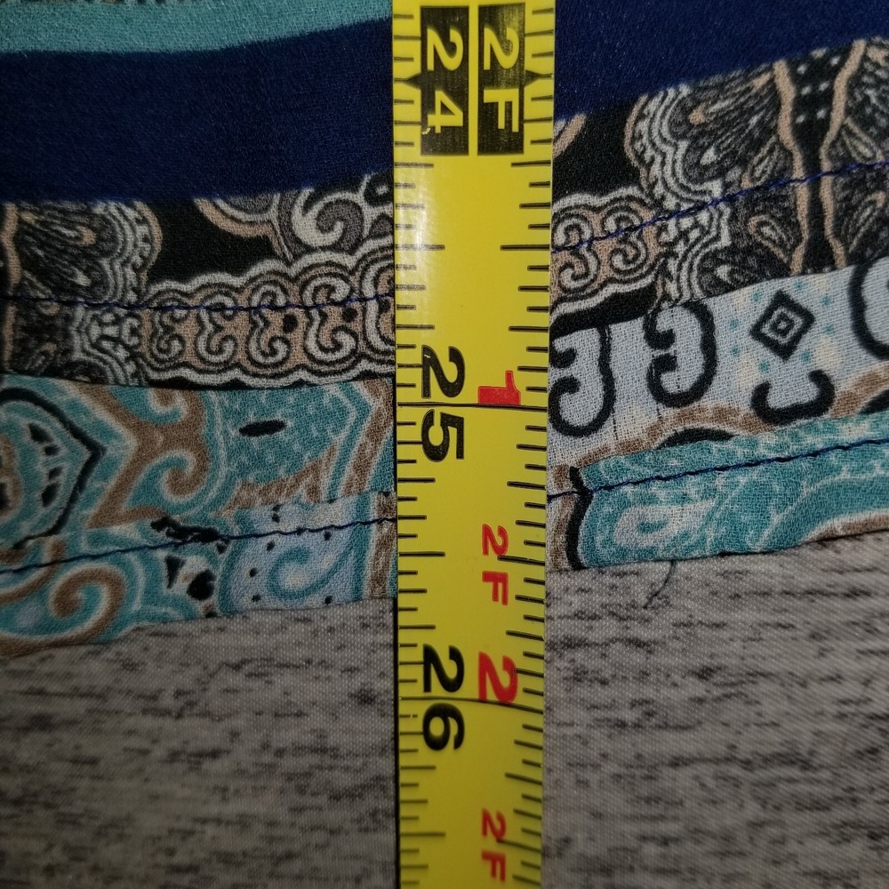 Artisan NY Women's Tank Blouse Medium Blue Floral Paisley Sleeveless Top Boho - Picture 5 of 8